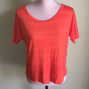 Melrose Chic Orange Dolman Sleeve Top